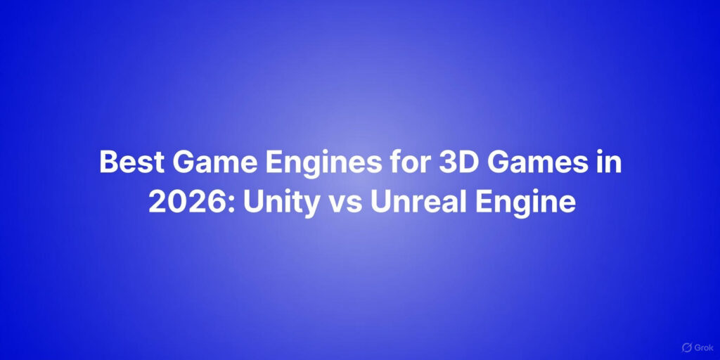 Best Game Engines for 3D Games in 2026: Unity vs Unreal Engine – The Complete Developer’s Guide
